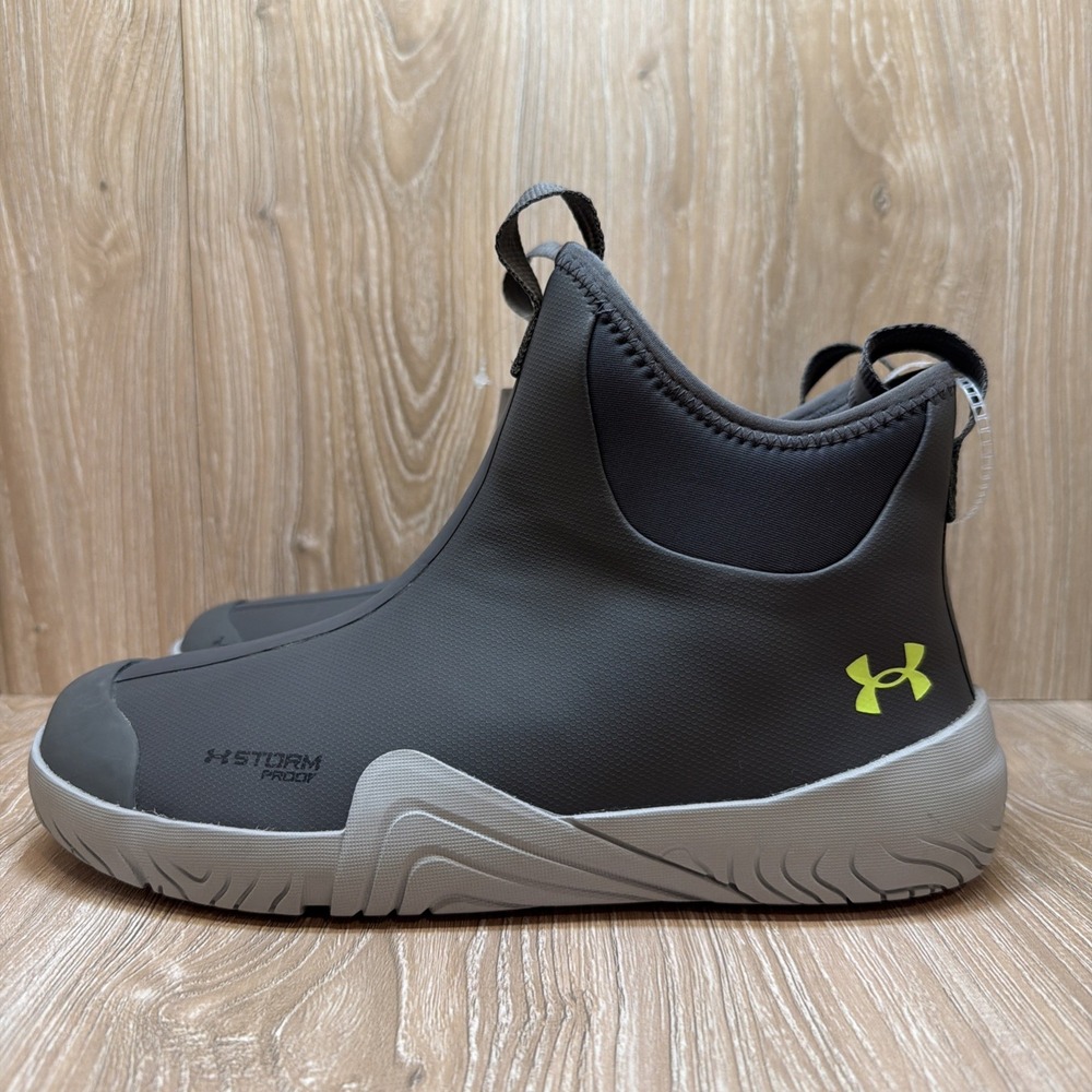 Under Armour Charged Shoreman Deck Boots 3026906-101 Dark Gray Size 7 New